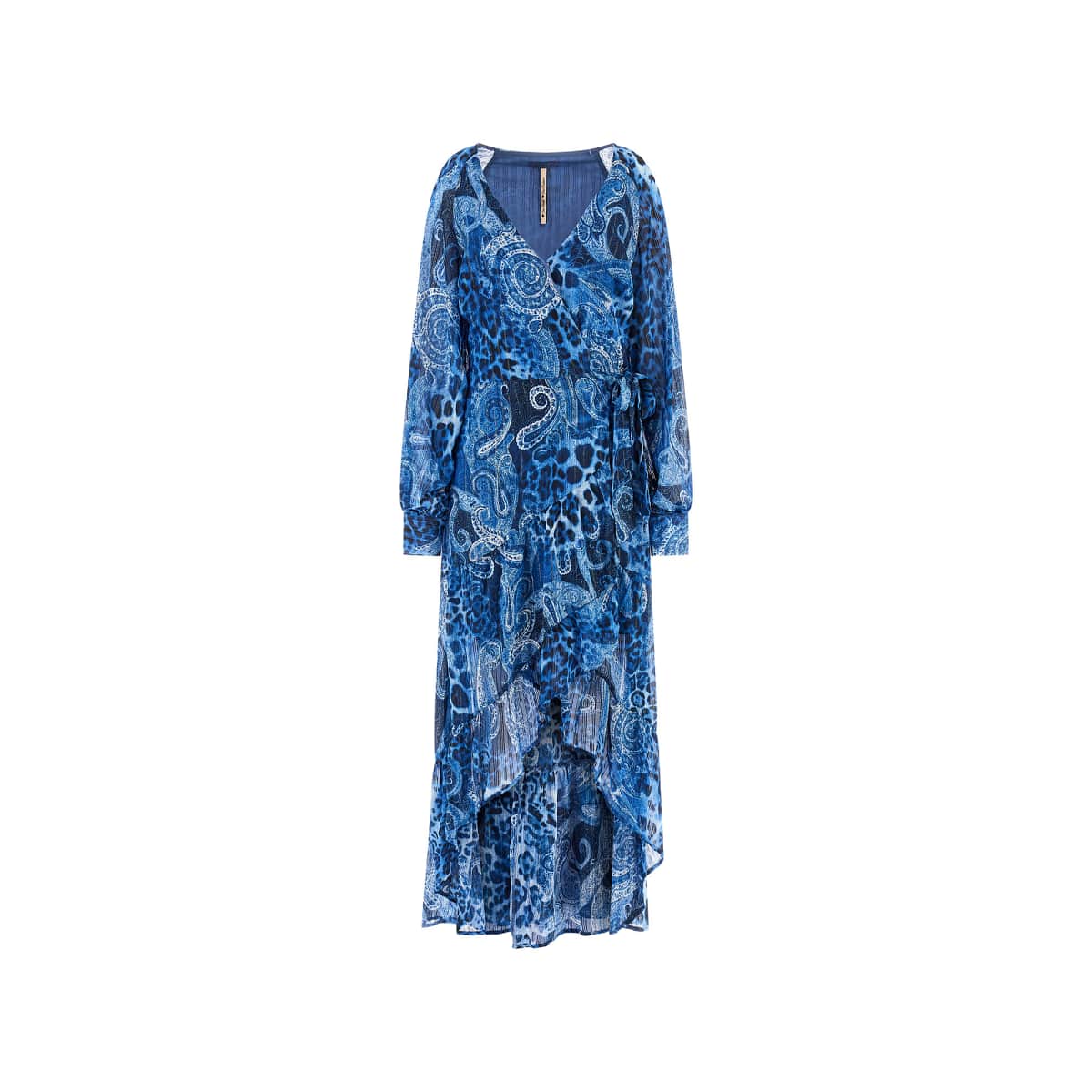 GUESS Robe longue imprimé cachemire blau multi, GUESS