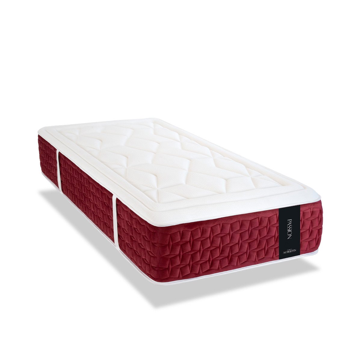 Matelas Ressorts ensachés PASSION - 30 cm d'épaisseur - Accueil moelleux, soutien ferme blanc, MAISON AUBERTIN