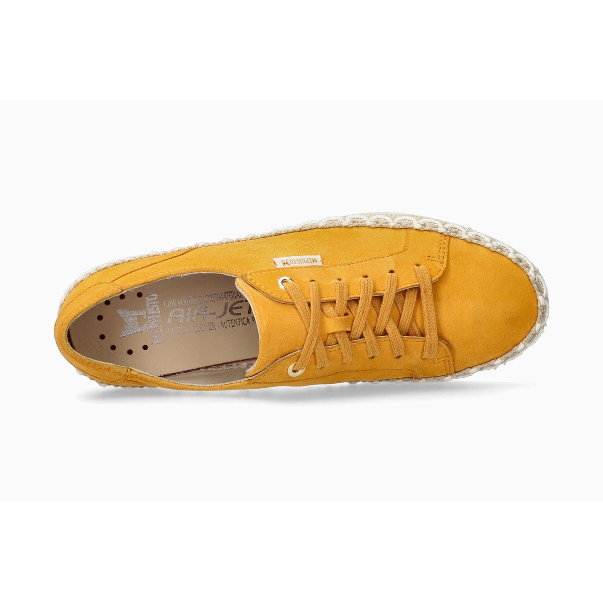 Baskets en cuir VALENTA orange 5144, MEPHISTO