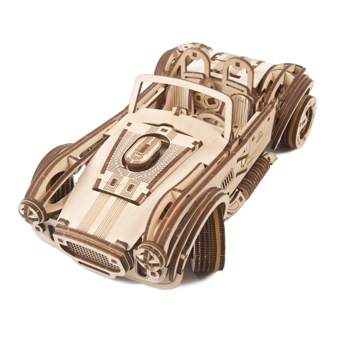 Puzzle 3D Voiture de course Drift Cobra beige, UGEARS