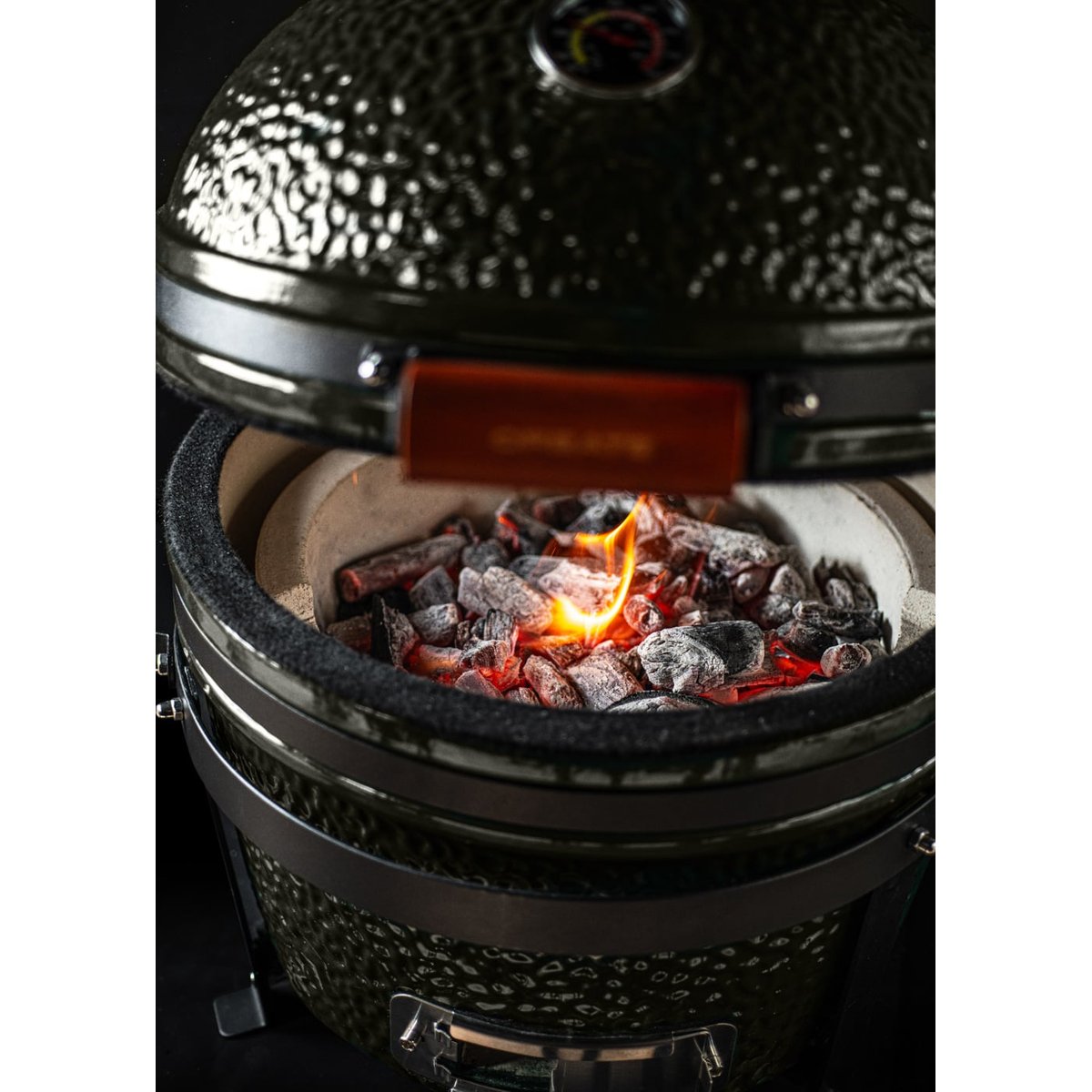 Barbecue fumoir en céramique BBQ KAMADO noir, CREATE