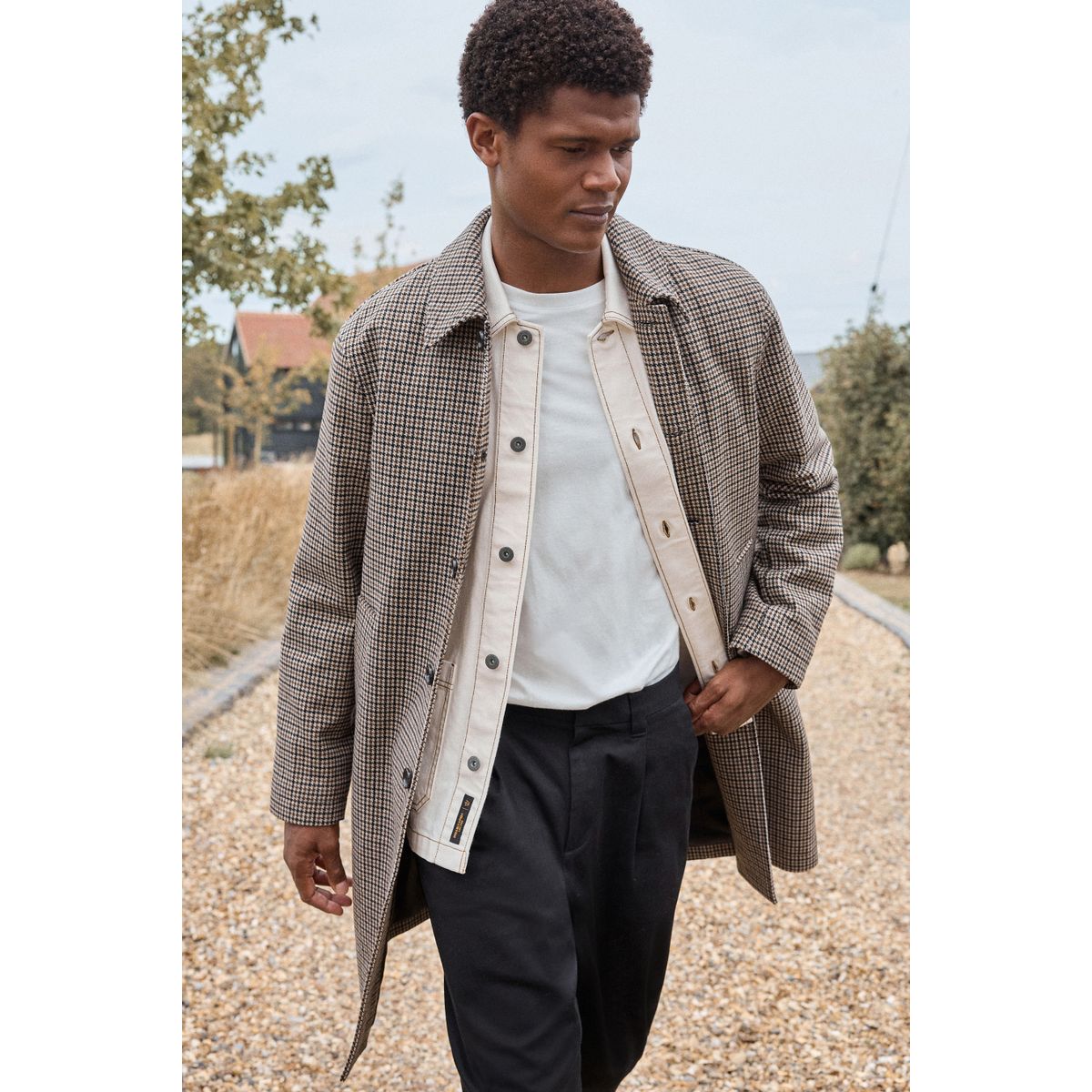 Manteau à carreaux marron, NEXT
