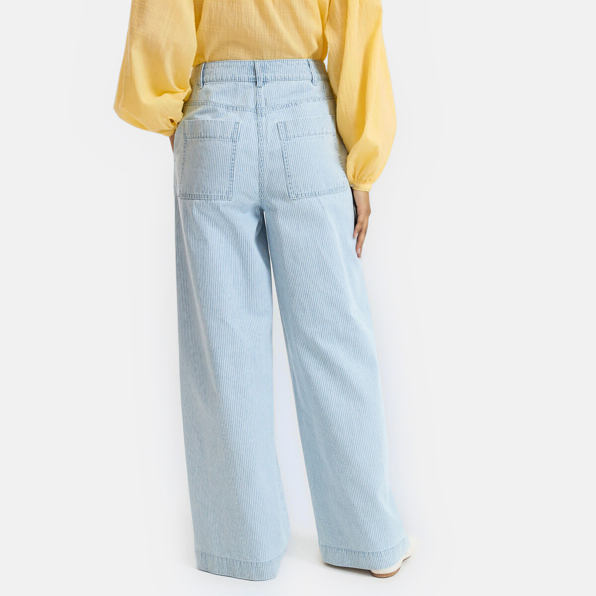 Pantalon large style charpentier à rayures rayé bleu/blanc, LA REDOUTE COLLECTIONS