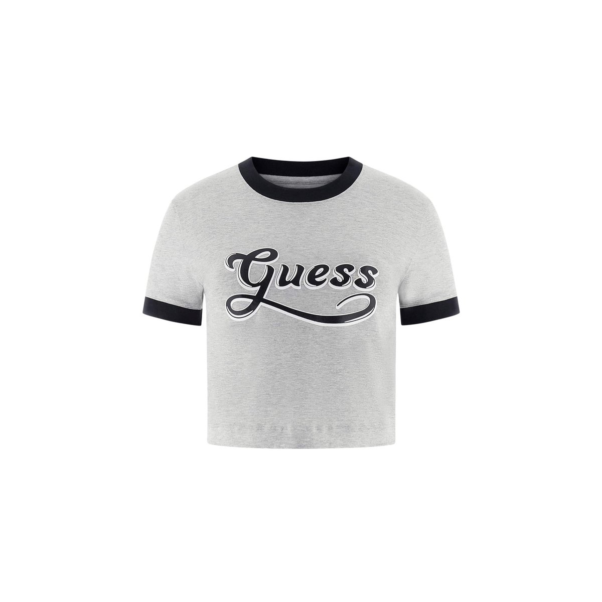 T-Shirt Logo Crop Boxy gris, GUESS