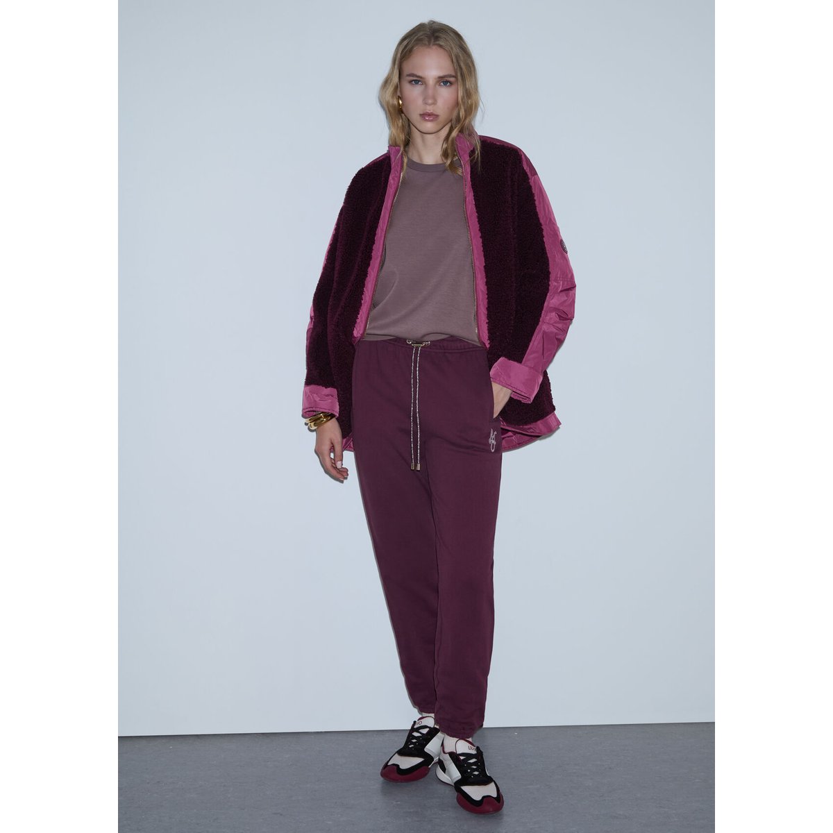 Pantalon molletonné aubergine, LIU JO