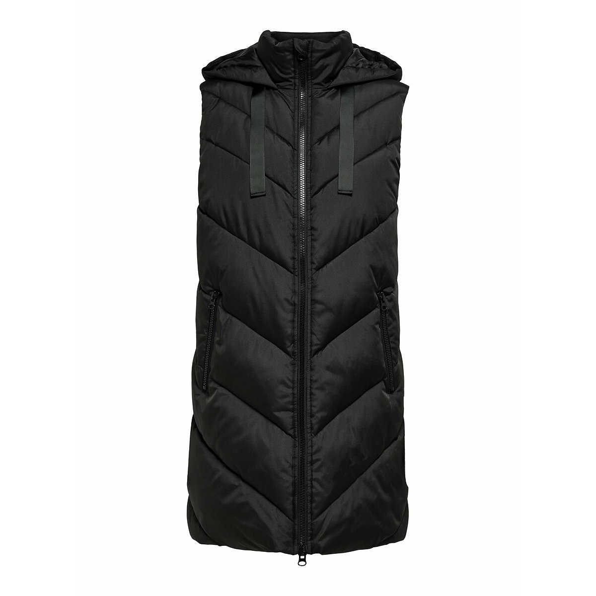 Piumino media lunghezza con chiusura a zip, mezza stagione nero , JDY