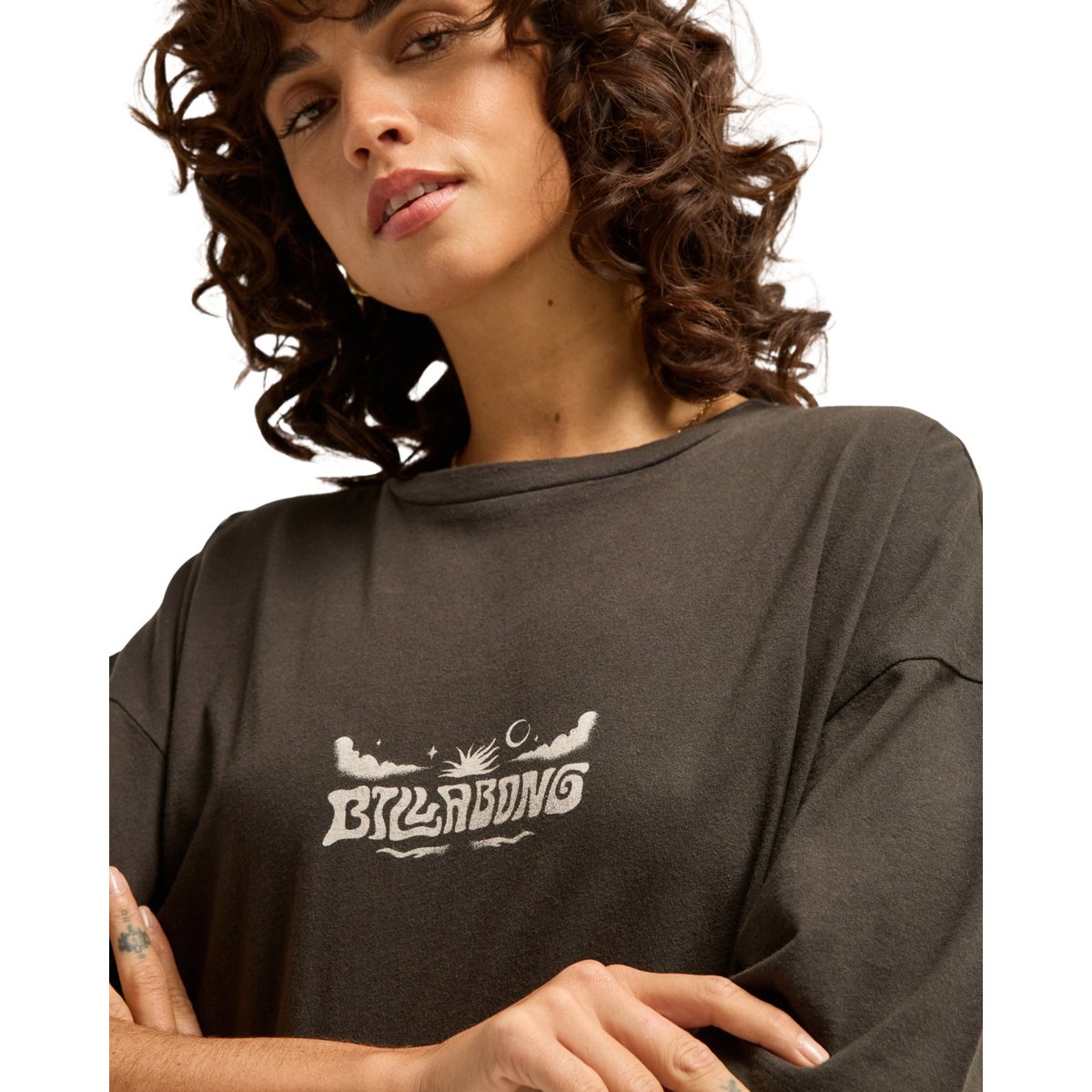 T-shirt oversize TROPICAL FILMORE noir off black, BILLABONG