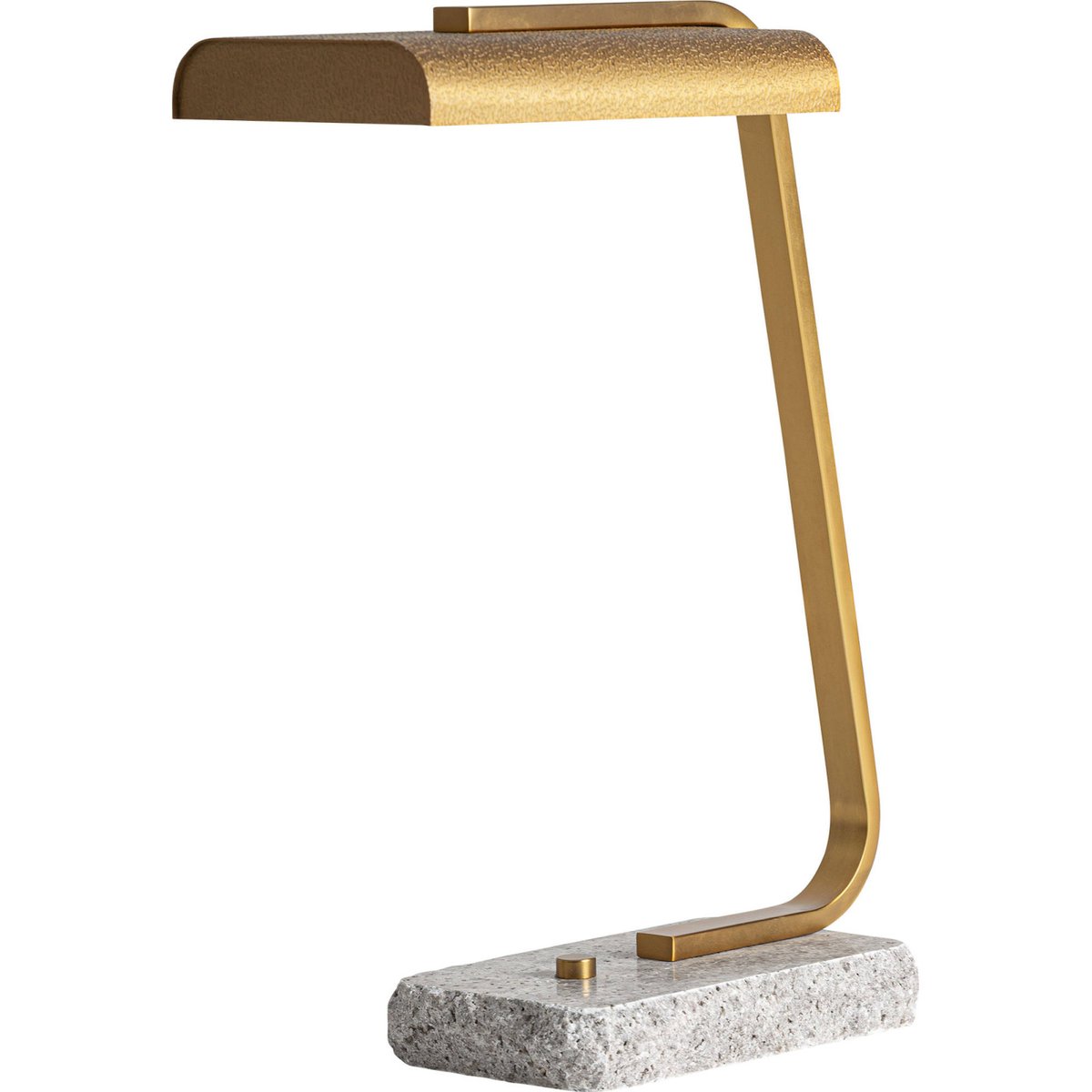 Lampe à poser art déco en marbre doré et gris marbre, RECOLLECTION