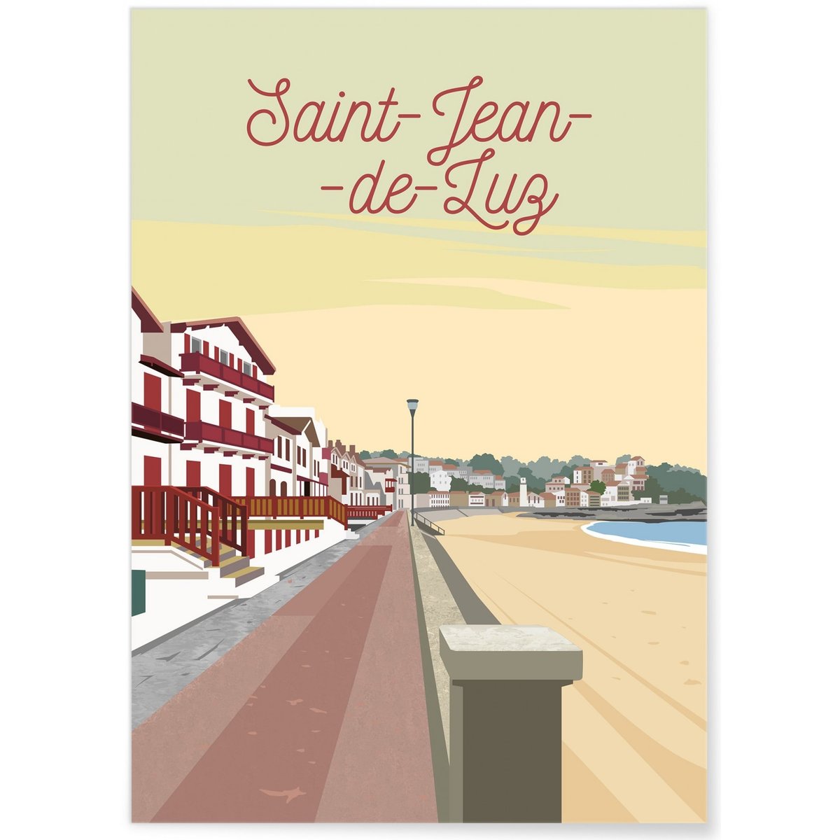 Affiche ville de Saint-Jean-de-Luz 2 blanc, L'AFFICHERIE
