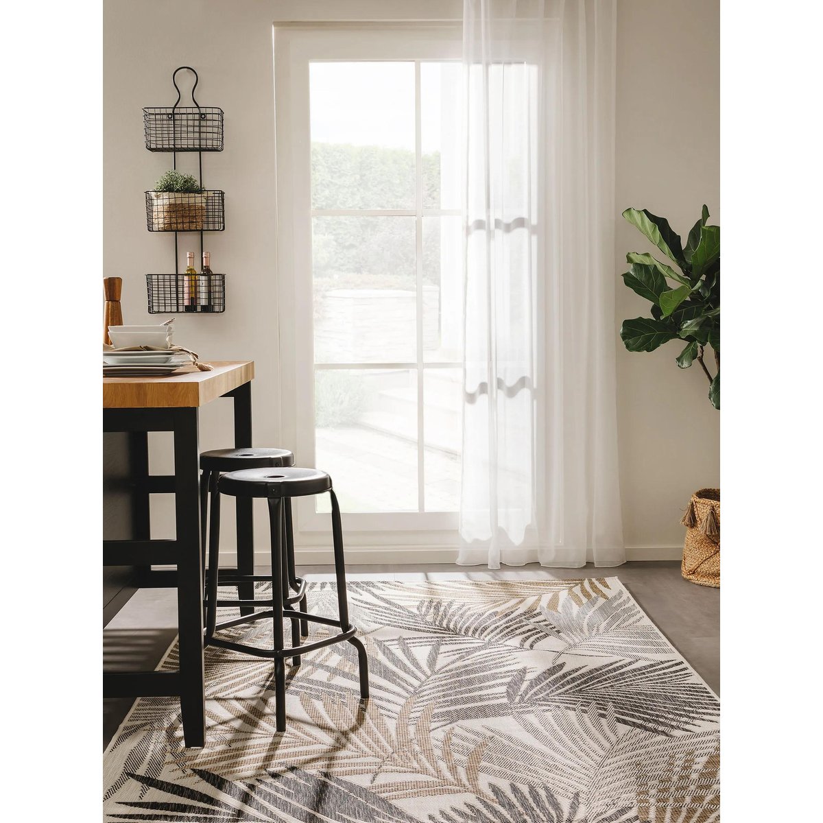 Tapis d'extérieur & intérieur CLEO noir, BENUTA