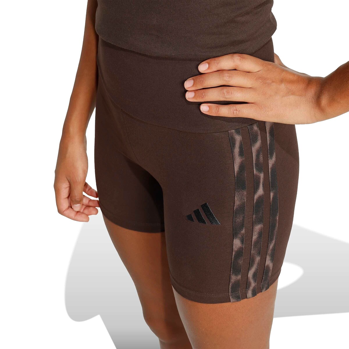 Essentials 3 Stripes Leopard Print Shorts leopard print, ADIDAS SPORTSWEAR