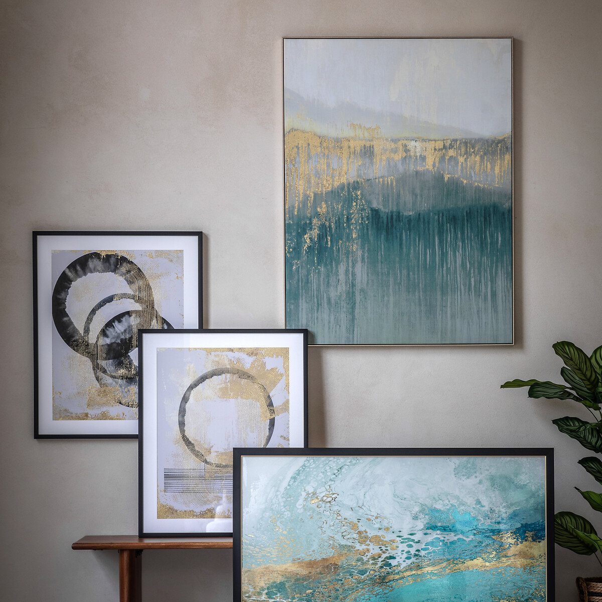 90x120cm Early Morning Horizon Framed Canvas green, ÉDITÉ
