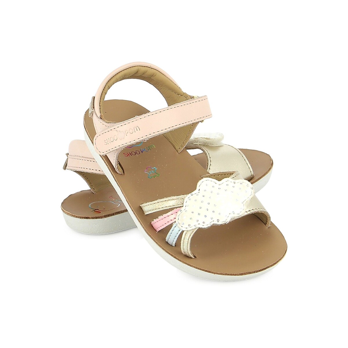Sandales à scratch GOA MULTI rose, SHOO POM