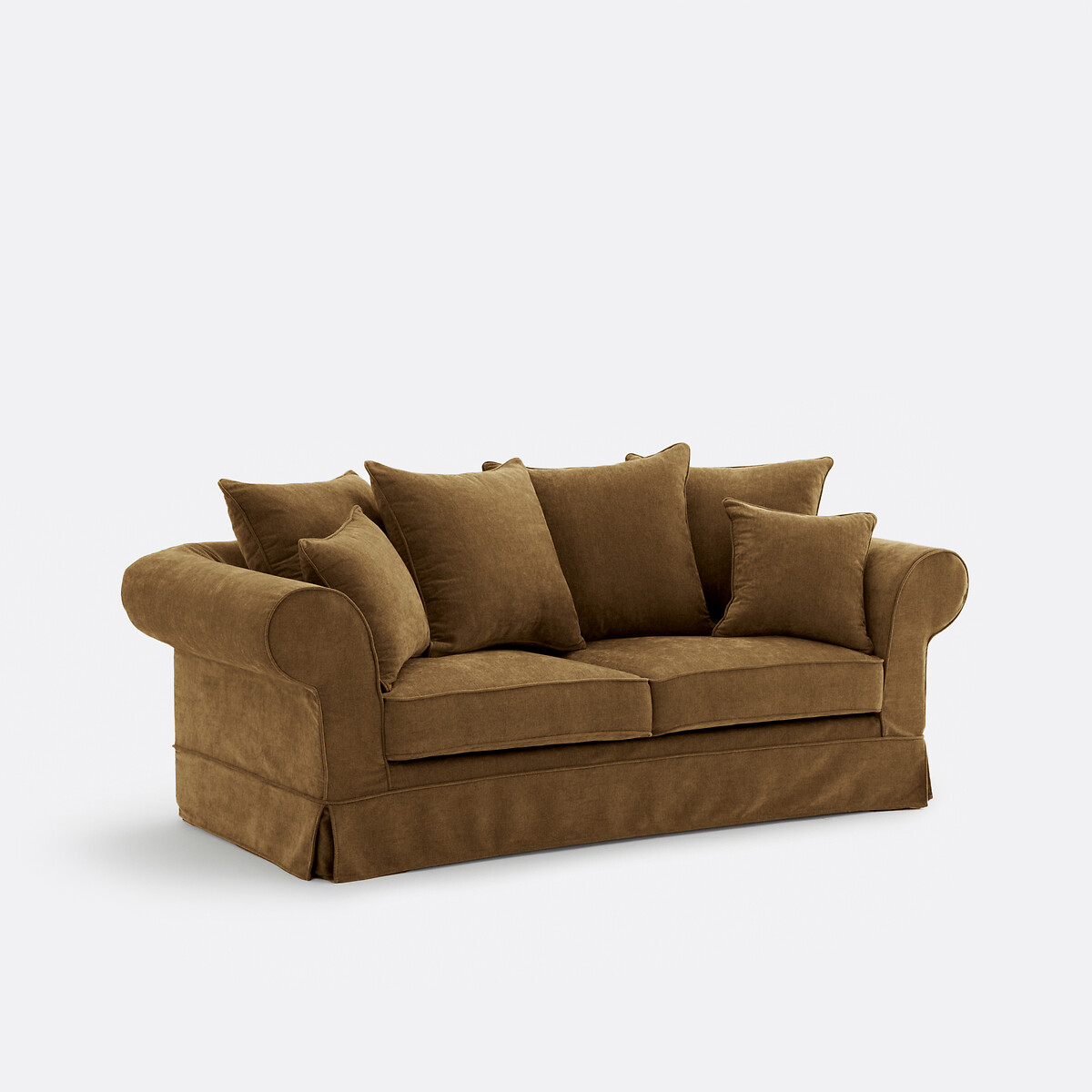 Canapé 2, 3, ou 4 places, déhoussable, en polyester chiné, ADELIA bronze, LA REDOUTE INTERIEURS
