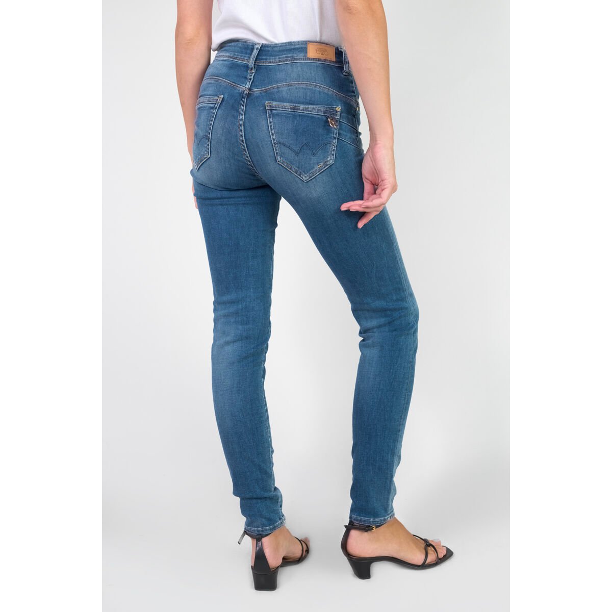 Jeans push-up taille haute PULP, longueur 34 blue, LE TEMPS DES CERISES
