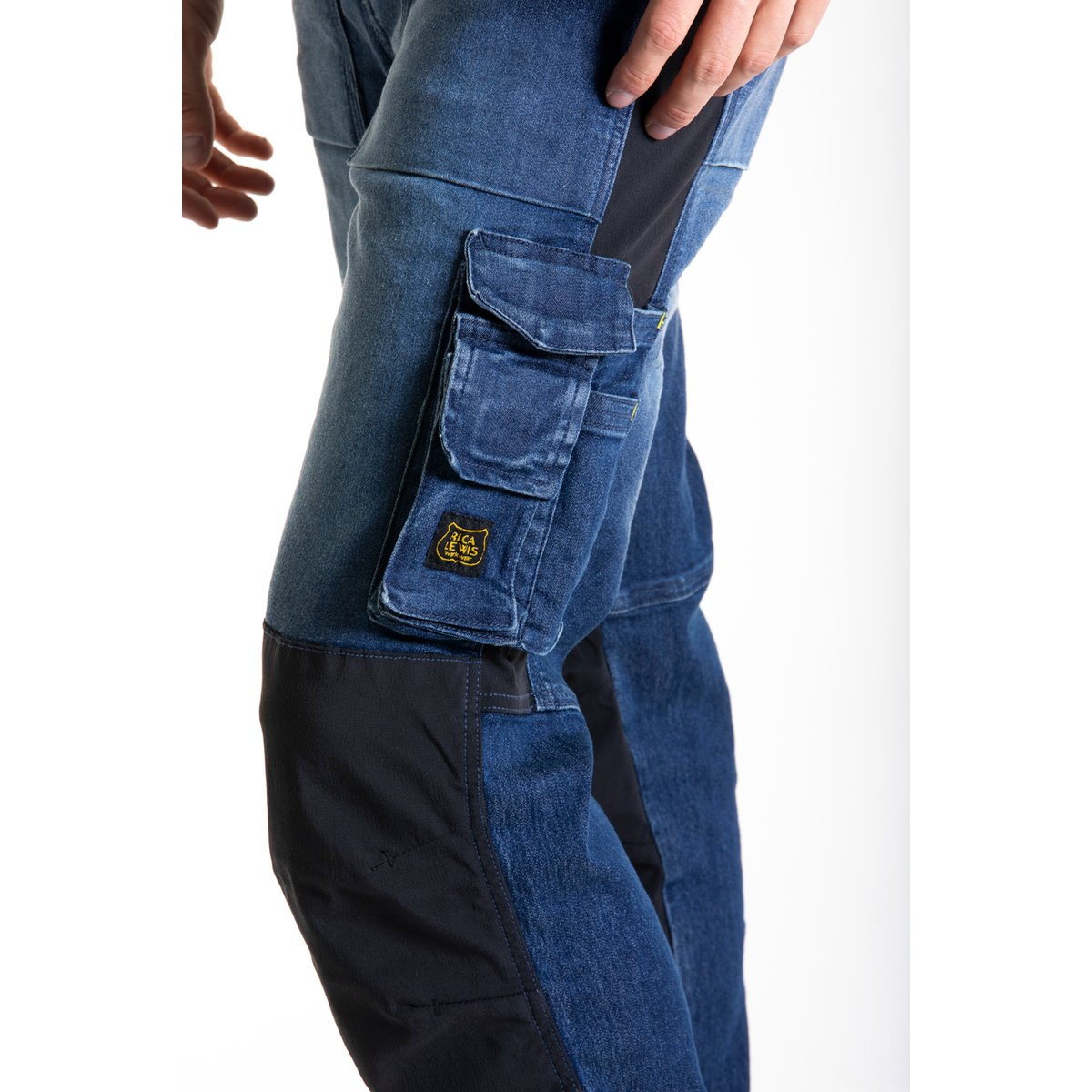Pantalon de travail multipoches Fibreflex® MOBTEC bleu, RICA LEWIS