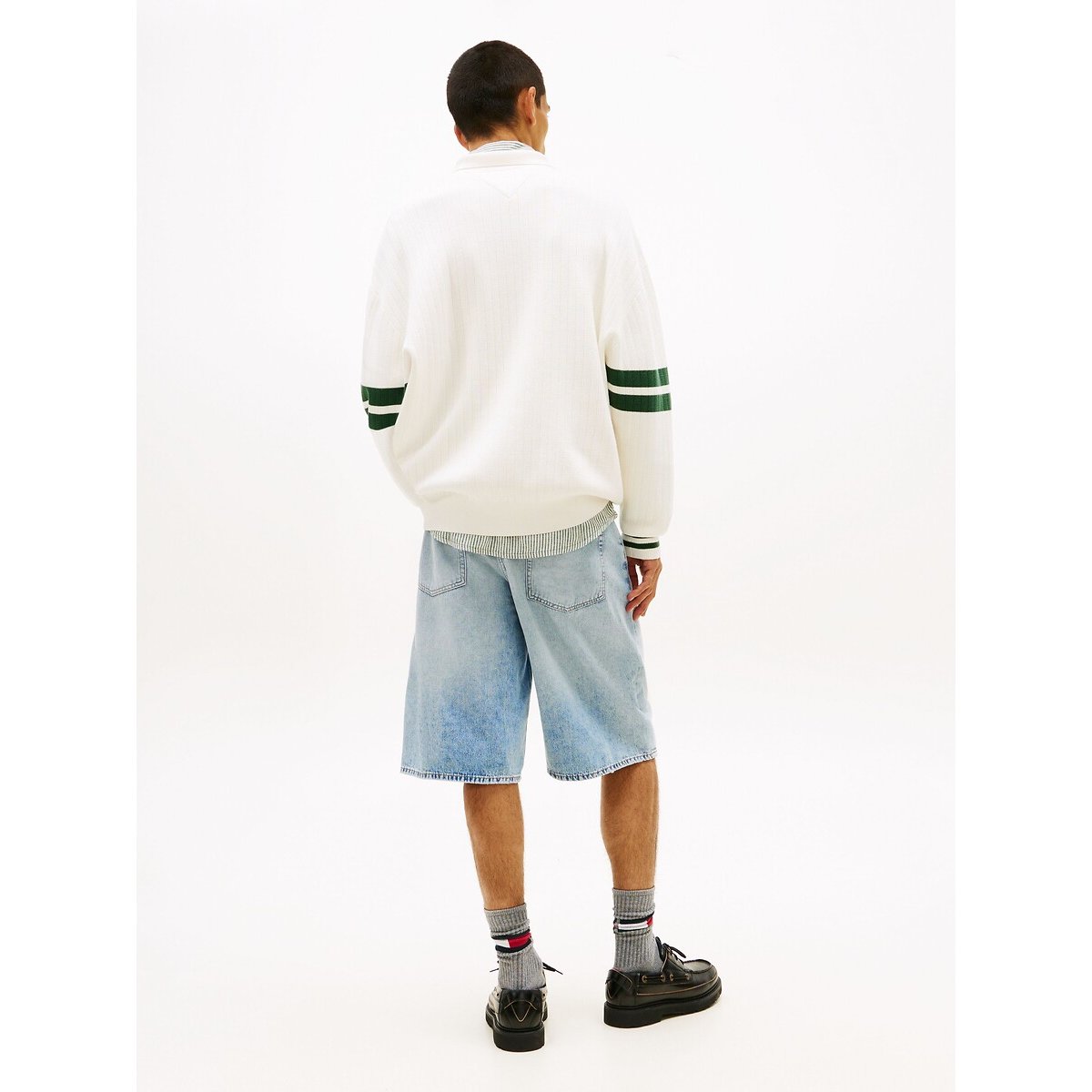 Pull col polo 90s ecru, TOMMY JEANS