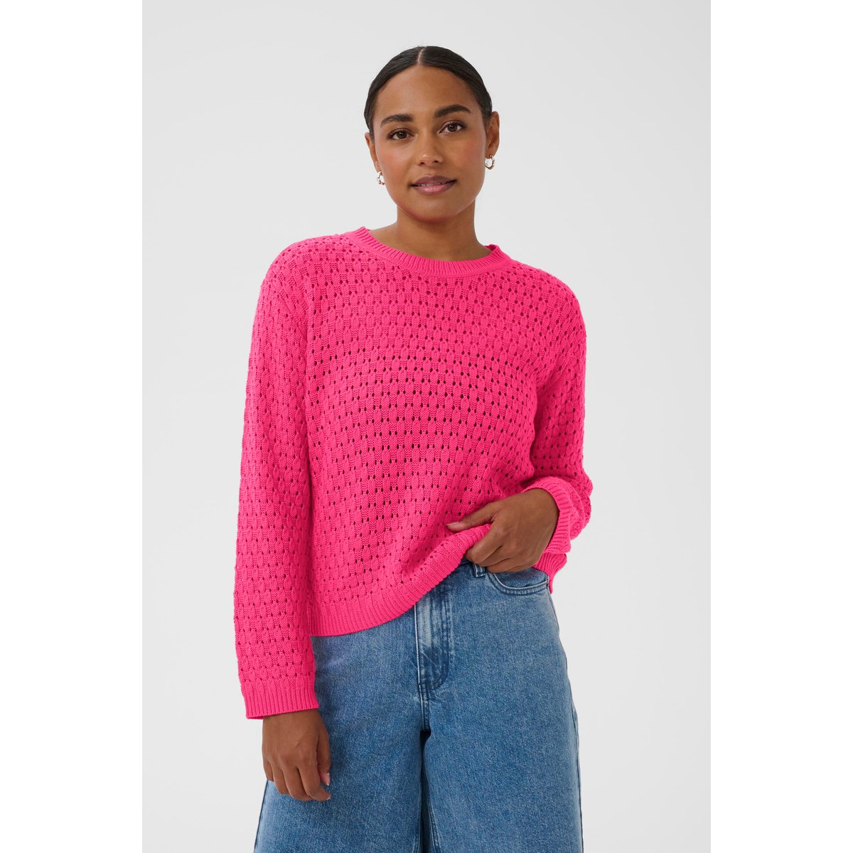 Pullover tricoté violet beetroot purple, KAFFE