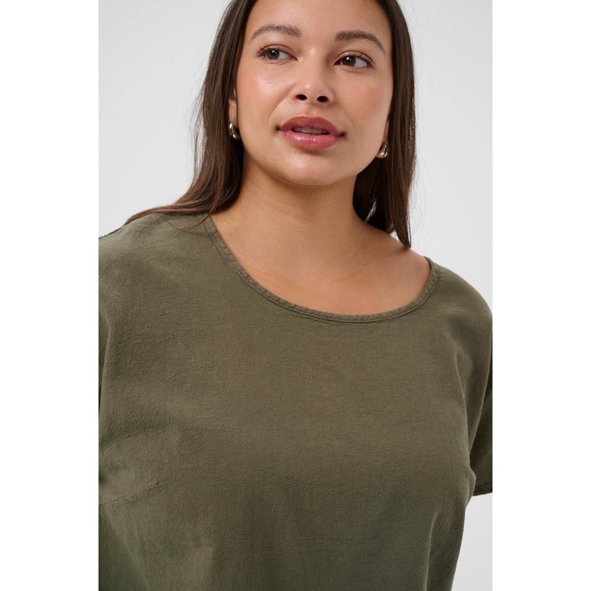 Blouse à manches courtes vert grape leaf, KAFFE CURVE