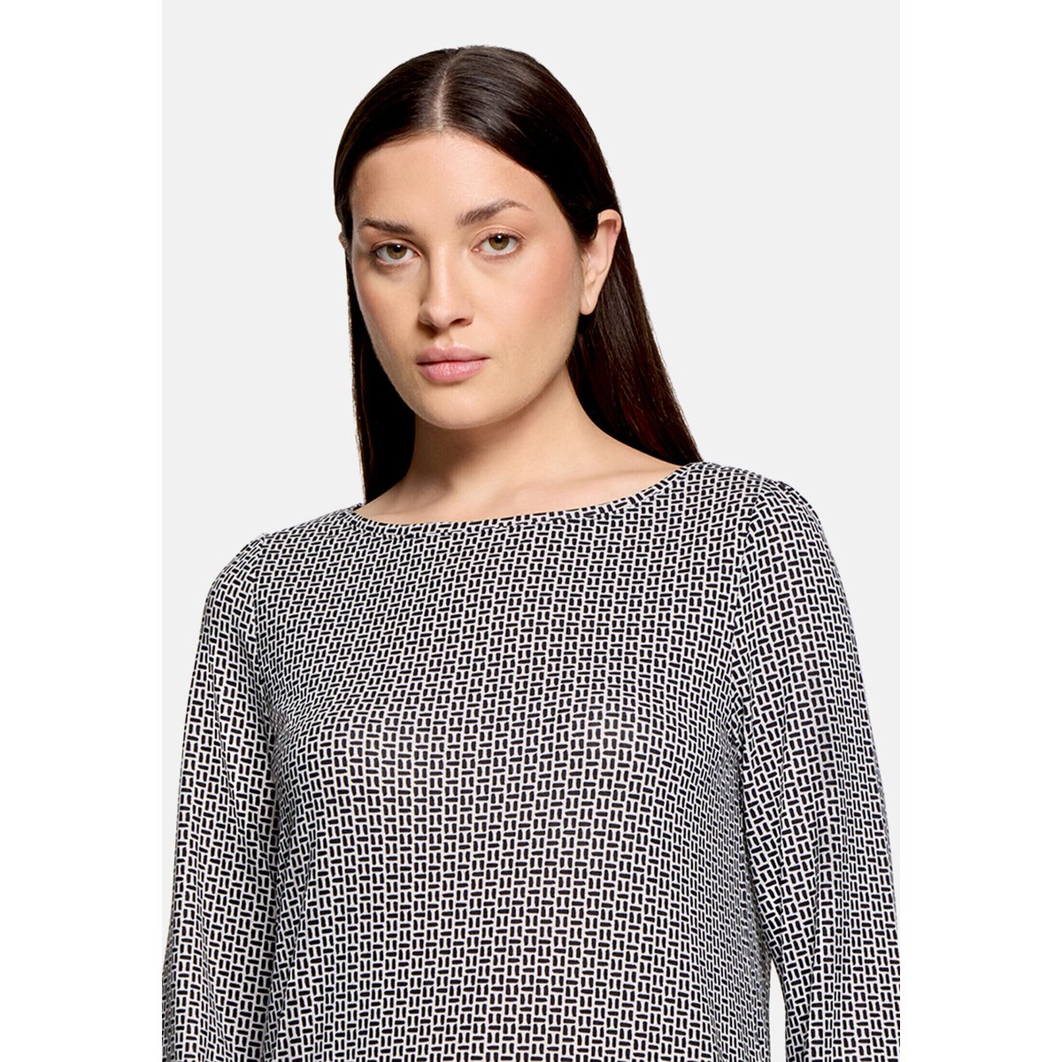 Haut casual à élastique blanc/noir, BETTY BARCLAY