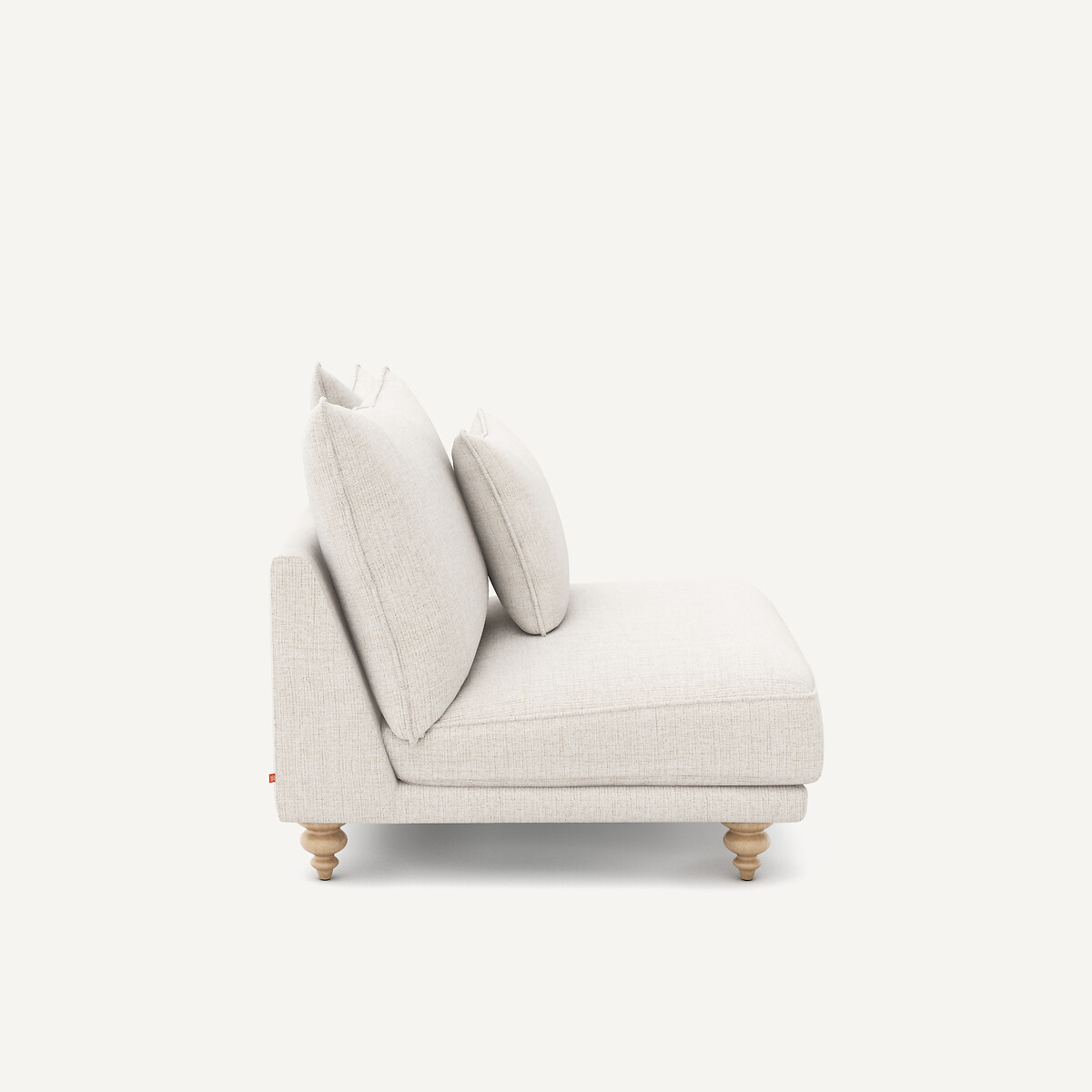 Chauffeuse, en toile jaspée, LAZARE naturel, AM.PM