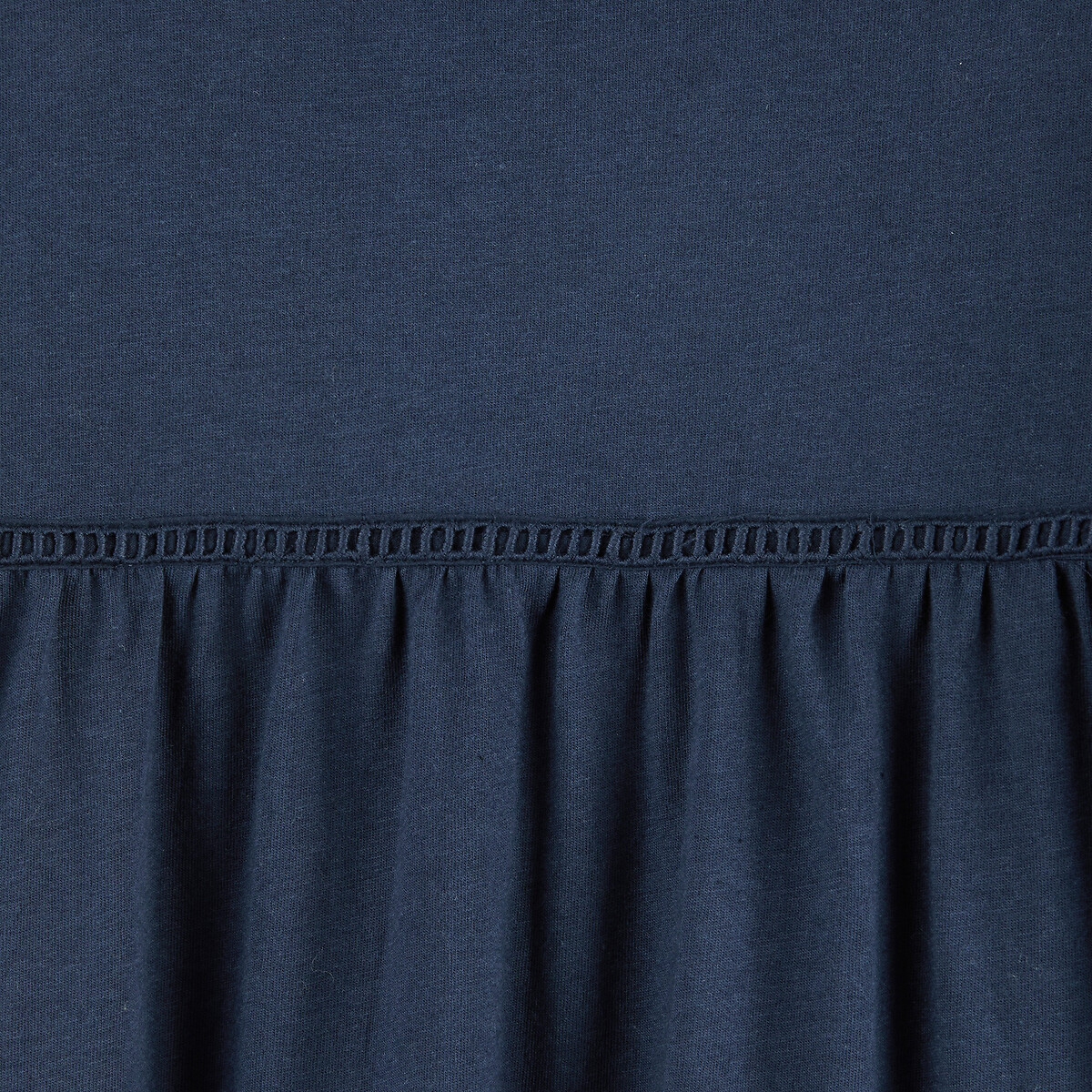 T-shirt forme blouse à manches longues bleu marine, LA REDOUTE COLLECTIONS