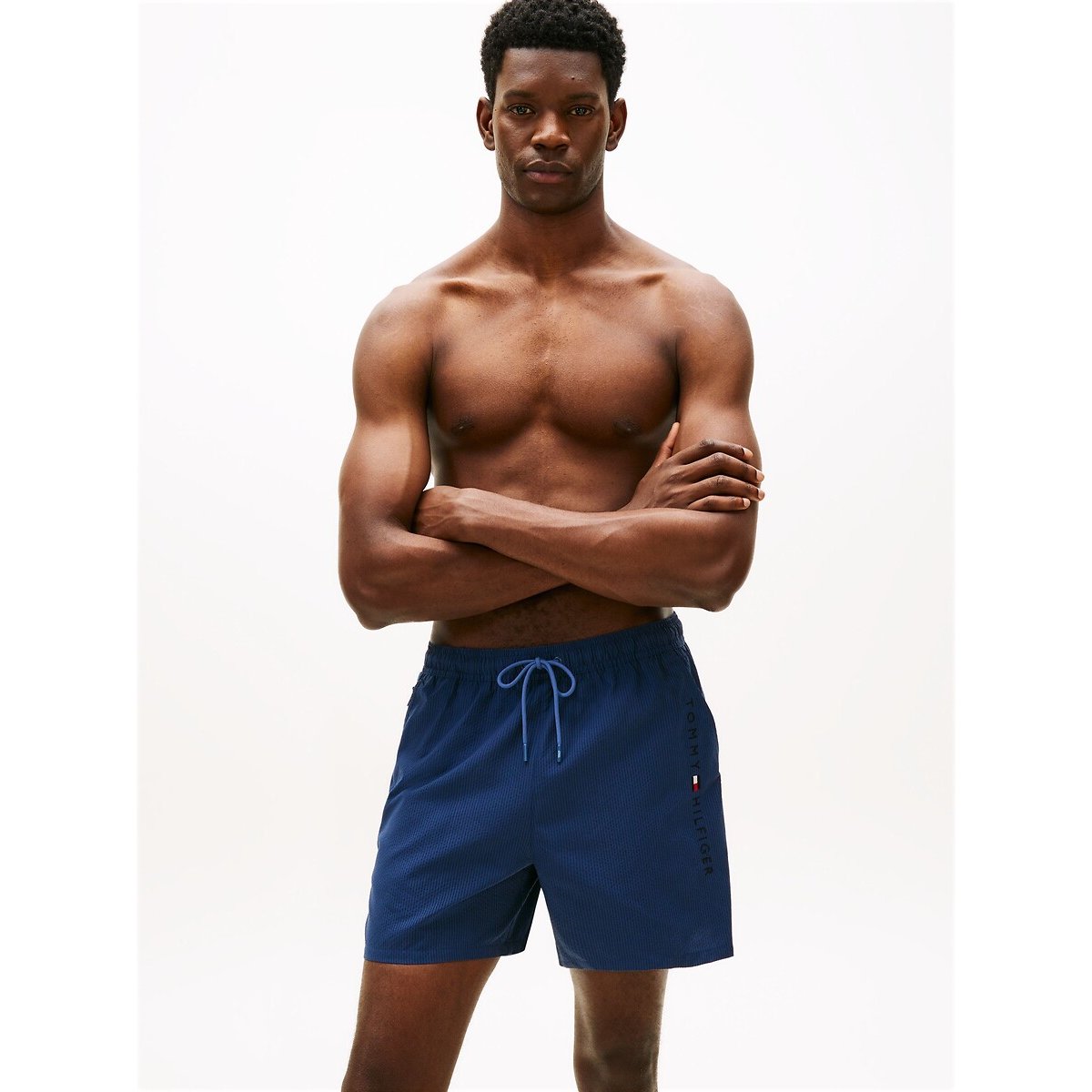 Short de bain mi-long à poche ORIGINAL bleu indigo, TOMMY HILFIGER