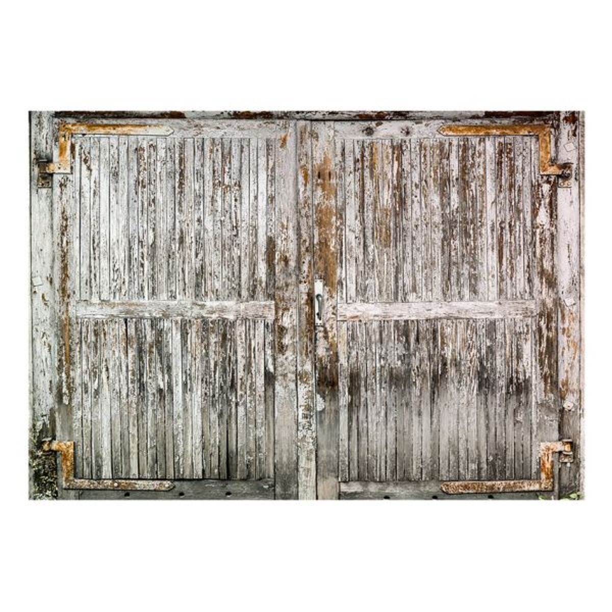 Papier peint intissé panoramique The whispering door gris / argent, EDEN