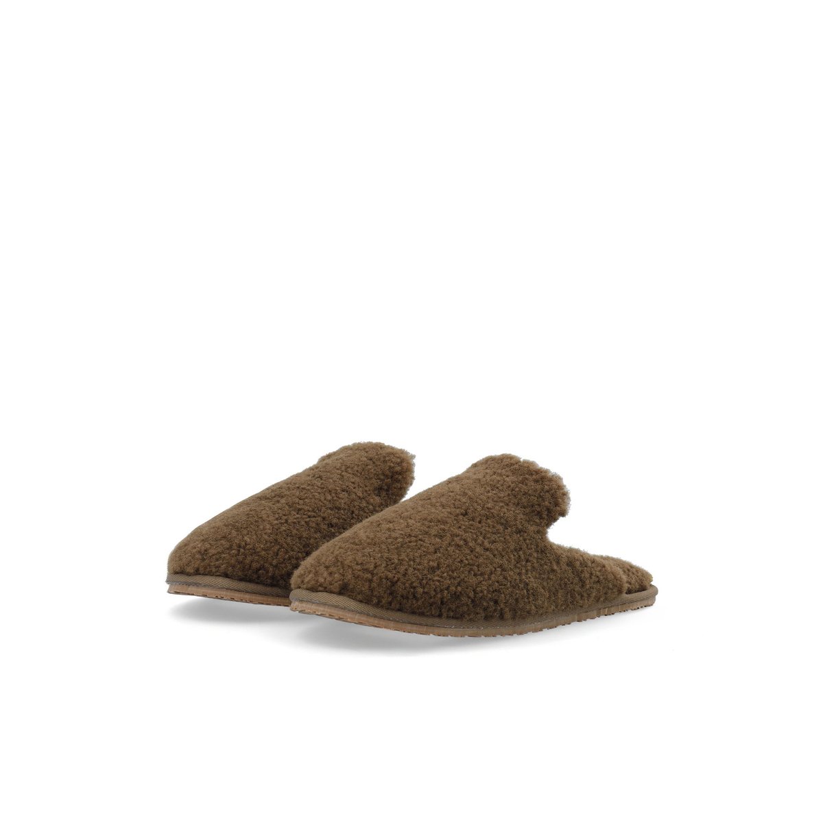 Pantoufles marron - brown1, BIANCO