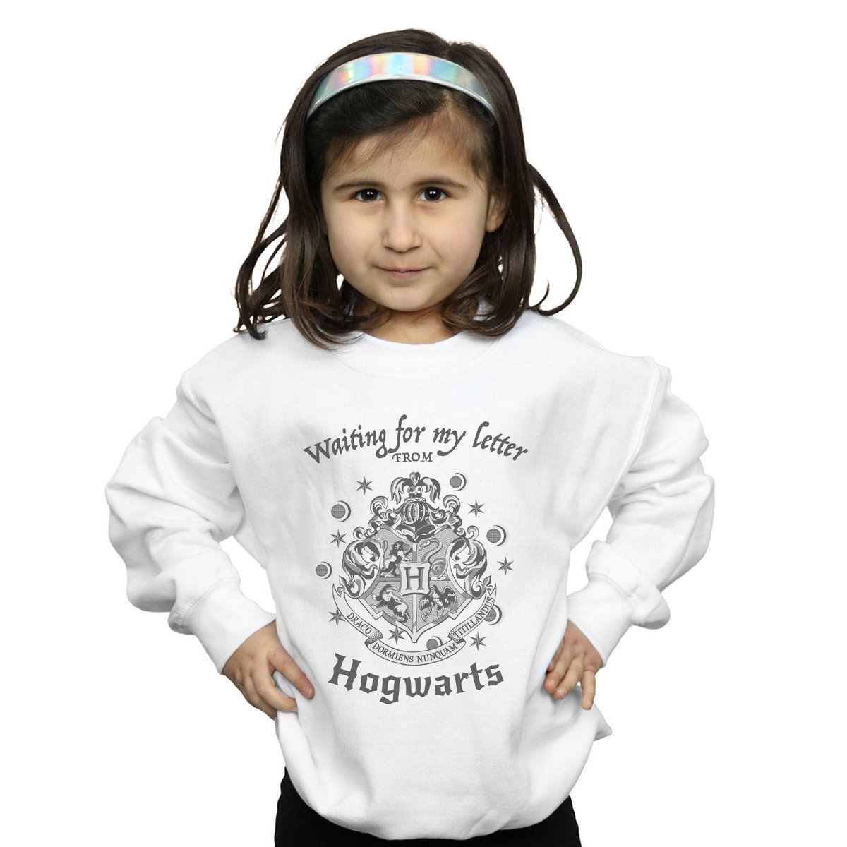 Sweat HOGWARTS WAITING FOR MY LETTER blanc, HARRY POTTER