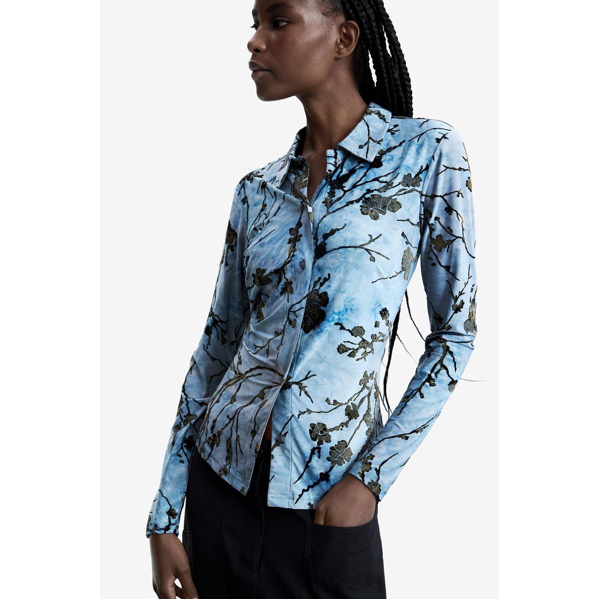 Chemise floquée bleu, DESIGUAL