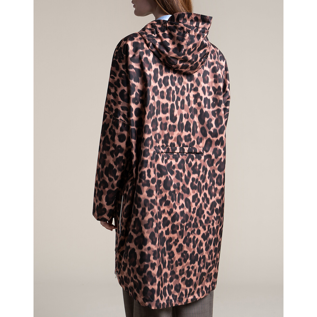 Poncho mixte long zippé LIBERTÉ léopard, FLOTTE