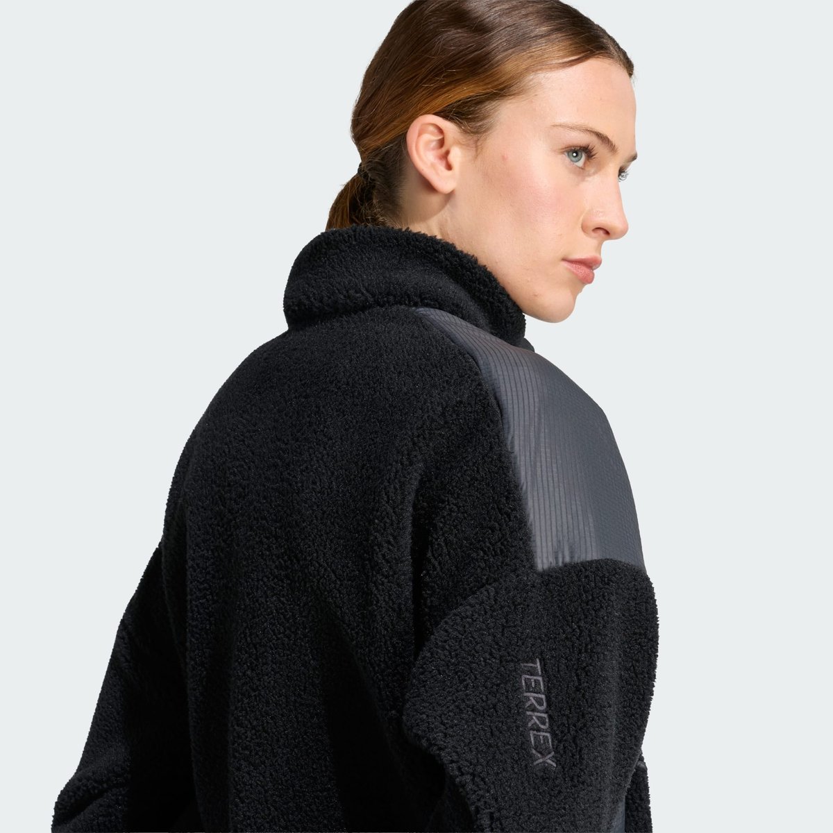 Pullover Terrex Xploric Climawarm High Pile Snap Pullover Terrex Xploric Climawarm High Pile Snap black, adidas Performance
