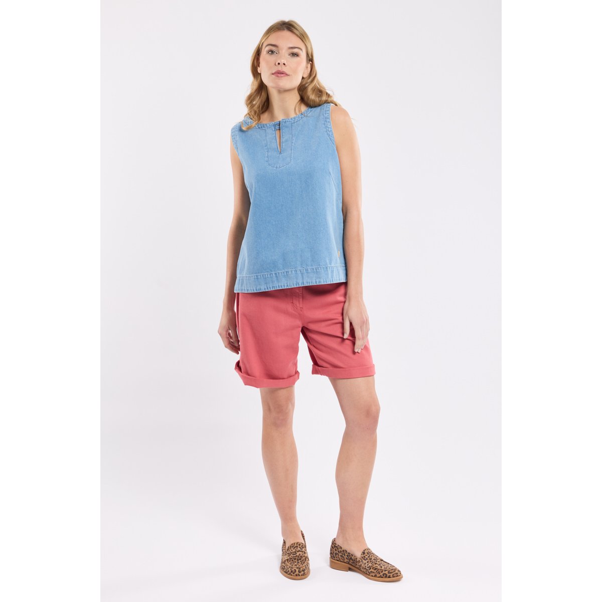 Top en denim en coton jean, ARMOR-LUX