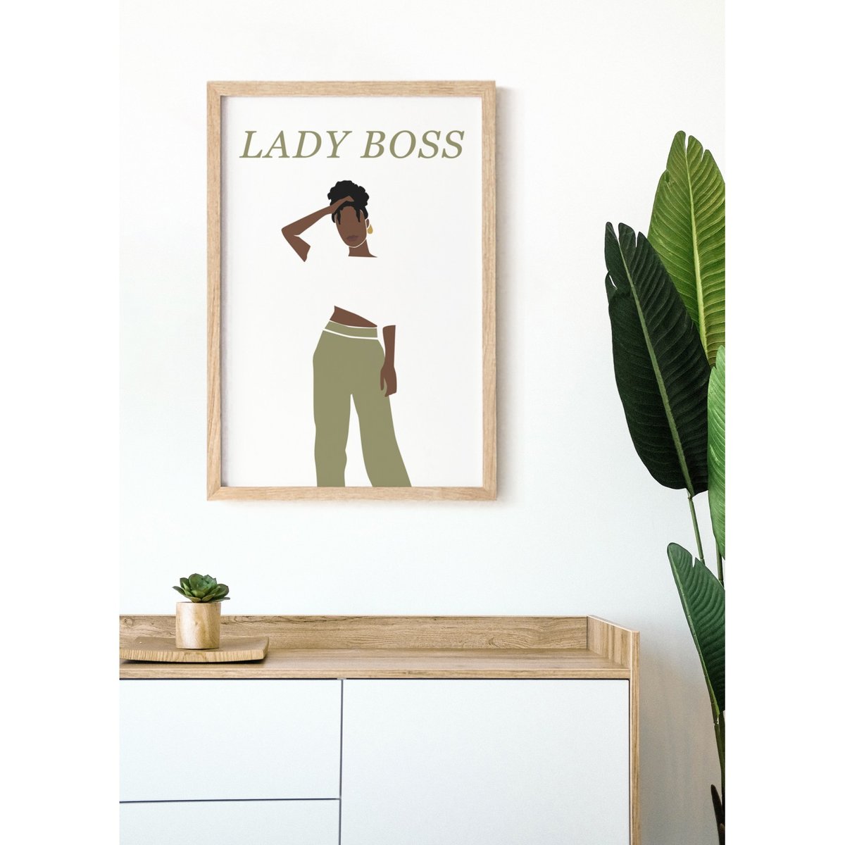 Poster Lady Boss 2 blanc, L'AFFICHERIE