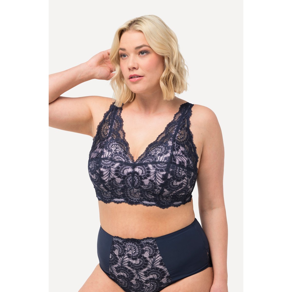 Bralette, dentelle, bonnets souples vieux rose, ULLA POPKEN