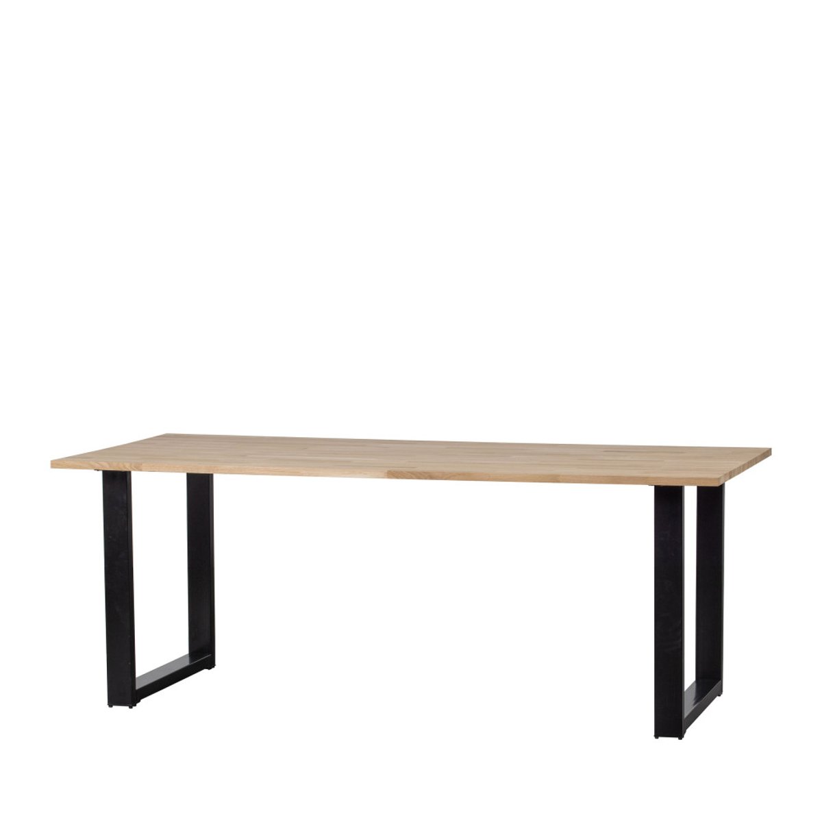 Table à manger en bois piétement en U 200x90cm naturel - TABLO naturel, WOOOD