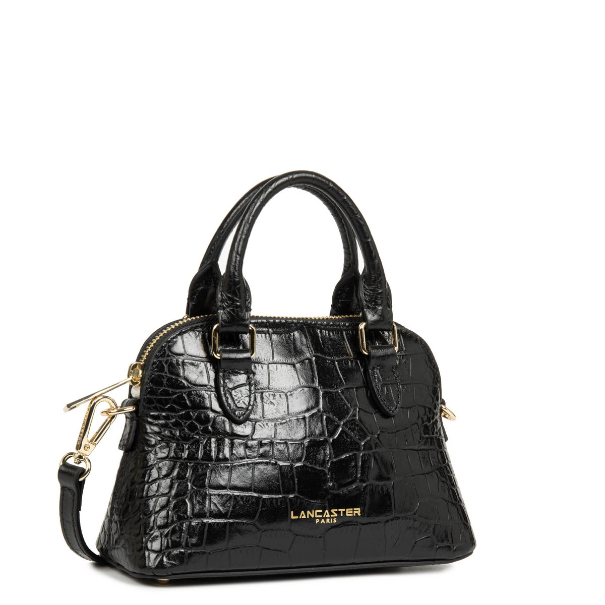 Petit sac demi lune EXO noir, LANCASTER