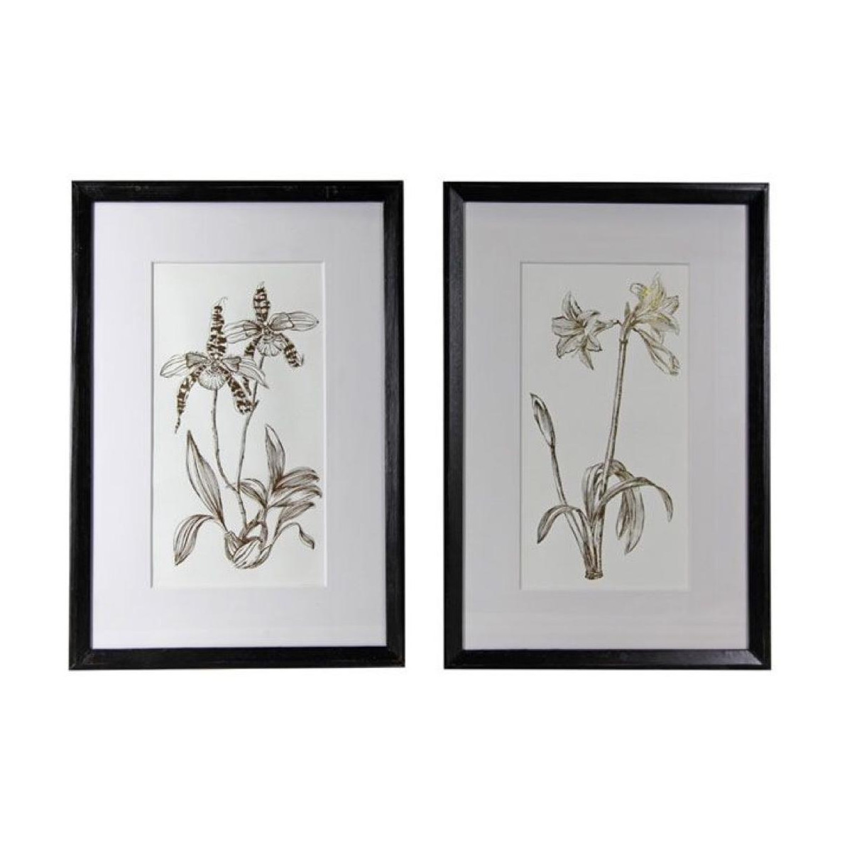 Tableau décoratif feuilles dorées (set de 2) or, INTERIOR'S