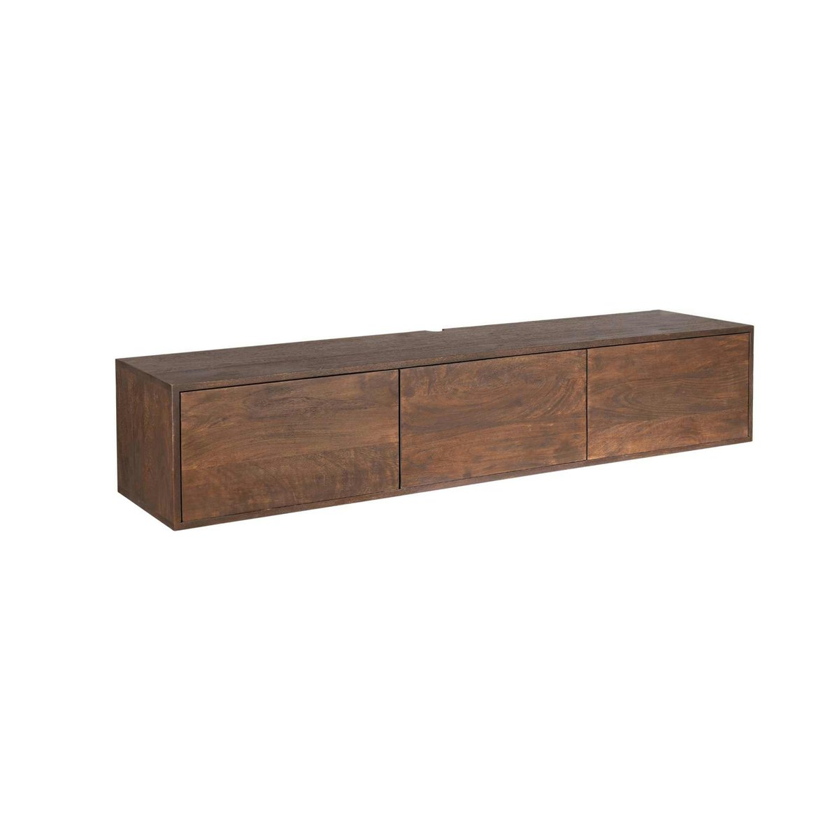 Meuble TV mural 3 portes 160 cm JUNO bois foncé, PIER IMPORT