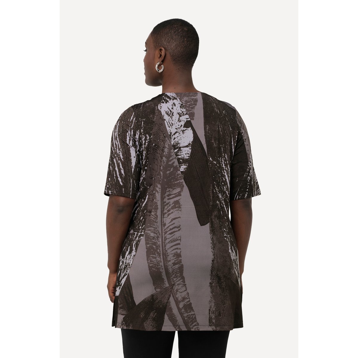 T-shirt en tissu fluide slinky blanc neige, ULLA POPKEN