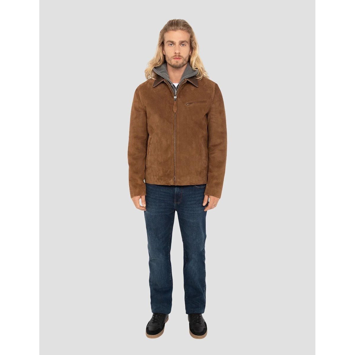 LCWORK25 Suede Utility Jacket camel, SCHOTT