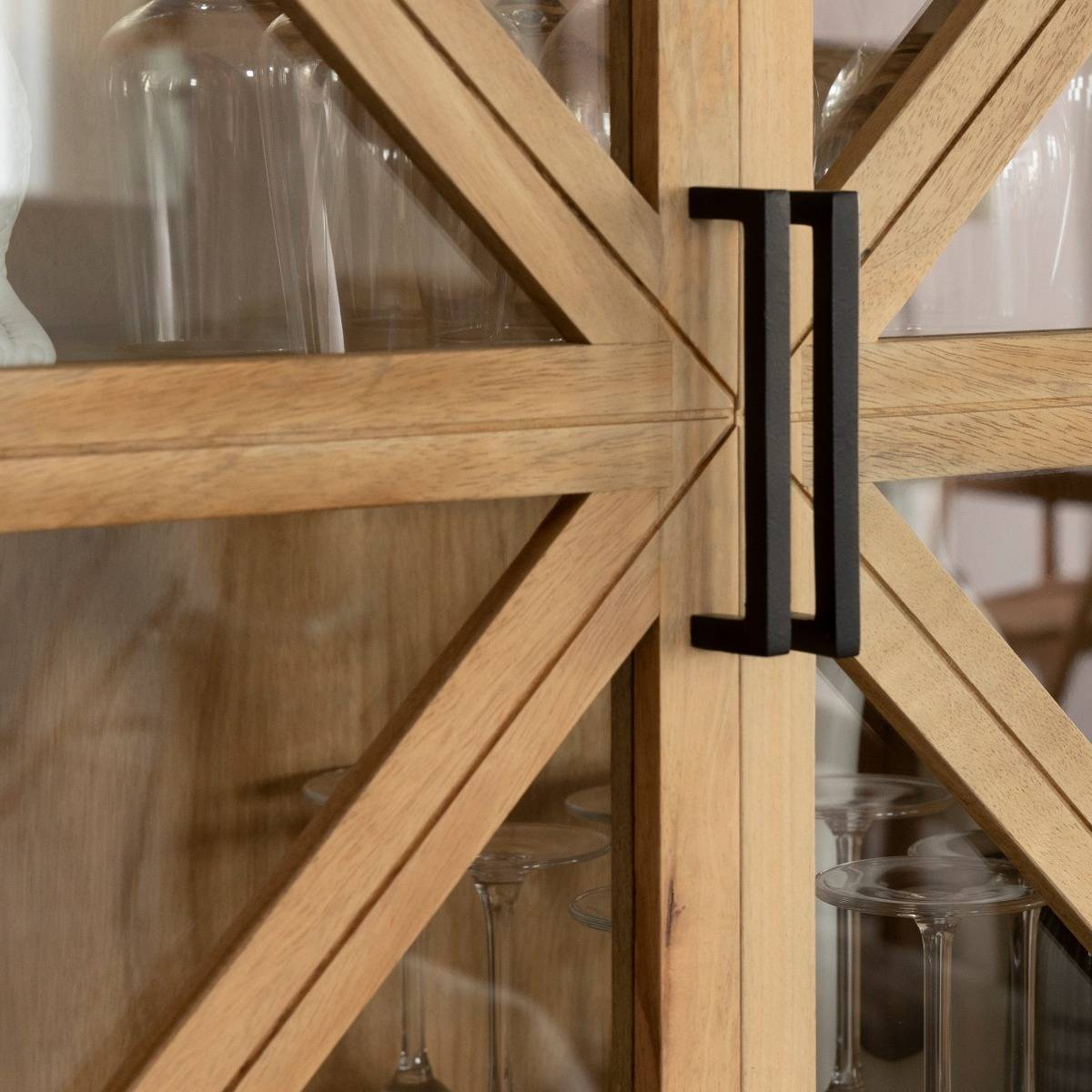 Vitrine en bois de manguier  THALIA bois clair, MADE IN MEUBLES 