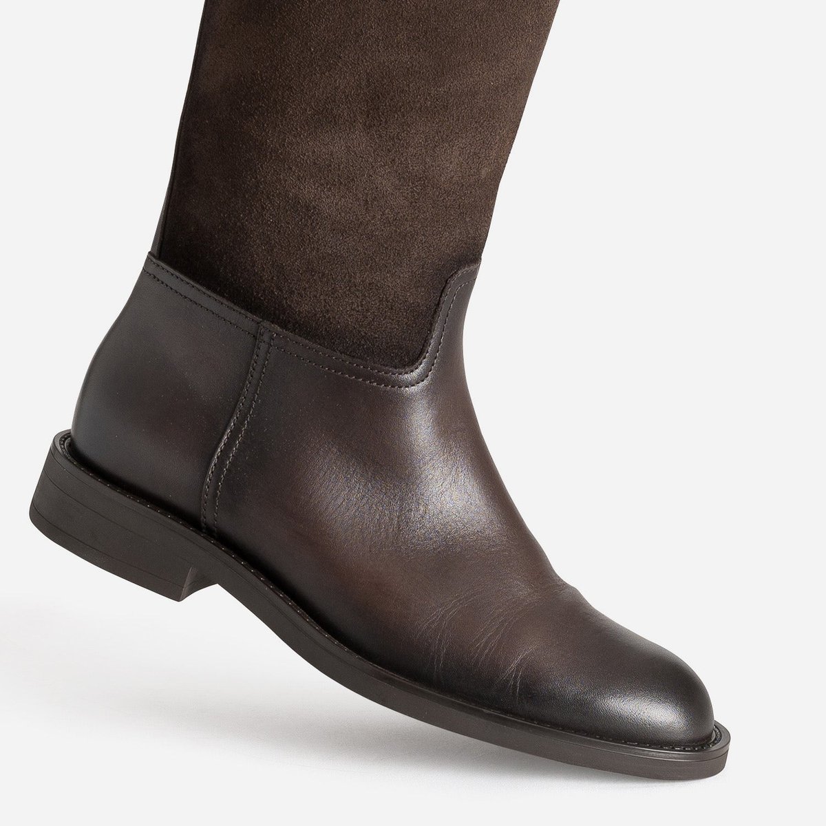 Botte Plate en cuir CORALIE chocolat, ERAM