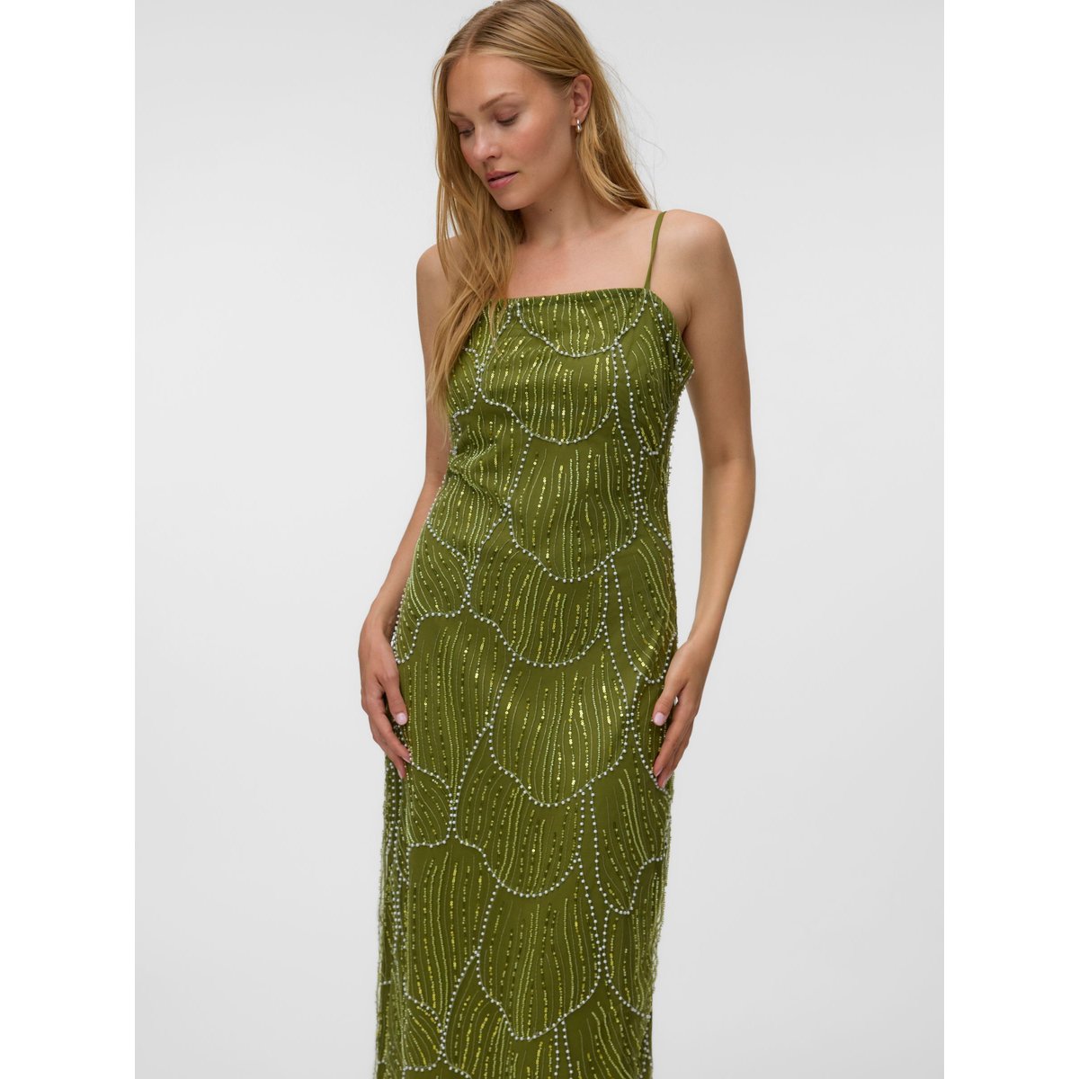 Robe verte - split pea, VERO MODA