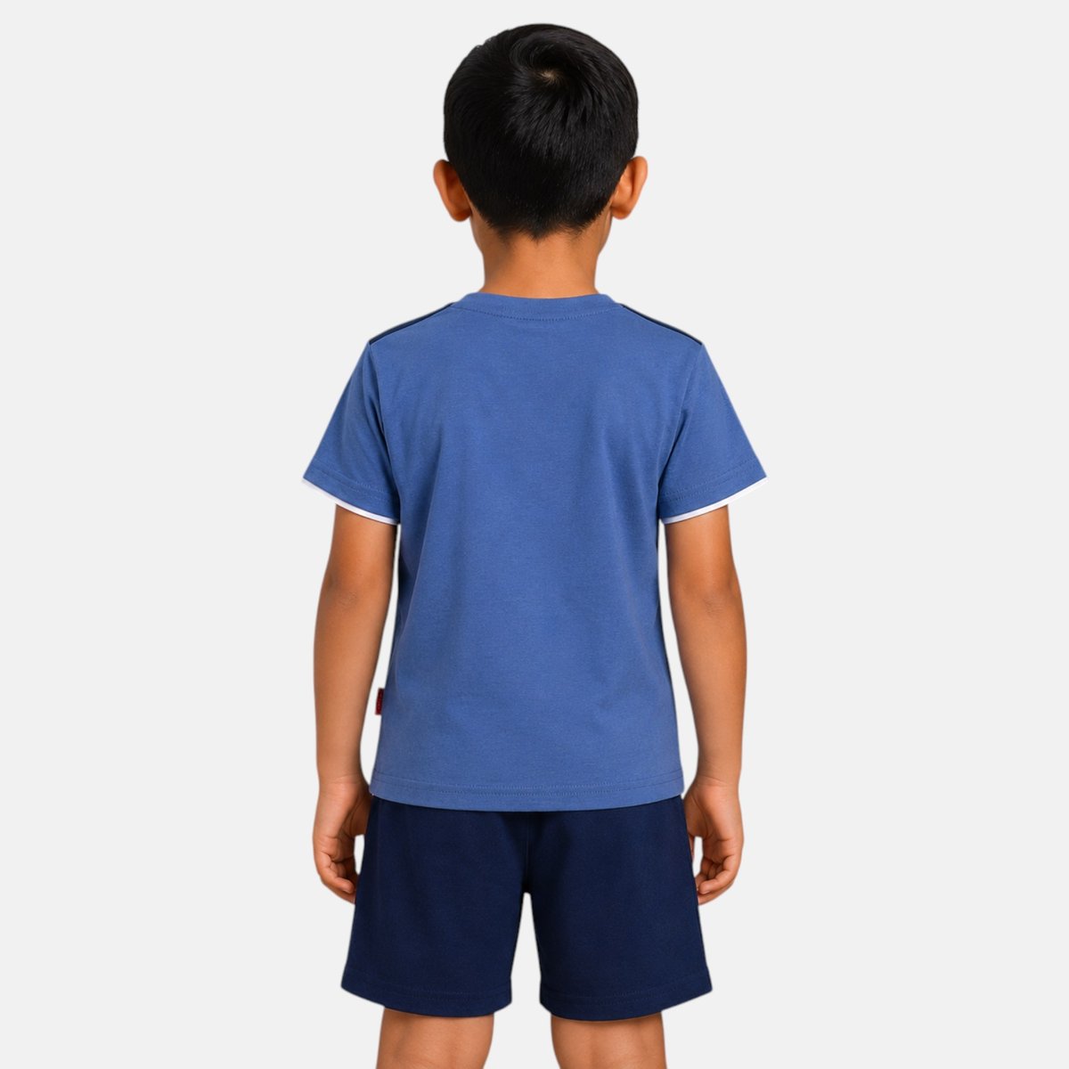 Ensemble t-shirt imprimé et short PLAYTIME bleu marine, LEE COOPER