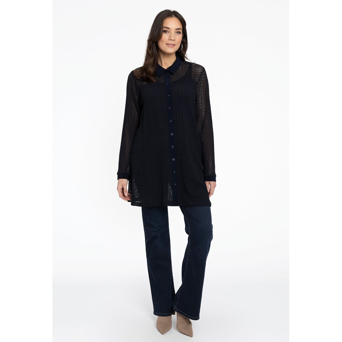 Chemise en dentelle bleu, YOEK