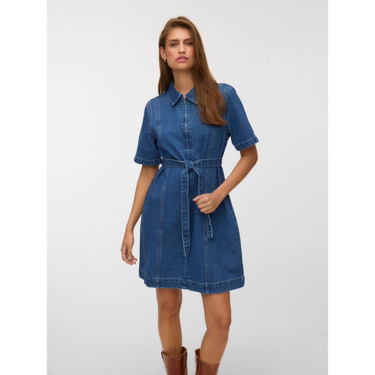 Robe En Denim medium blue denim, VERO MODA
