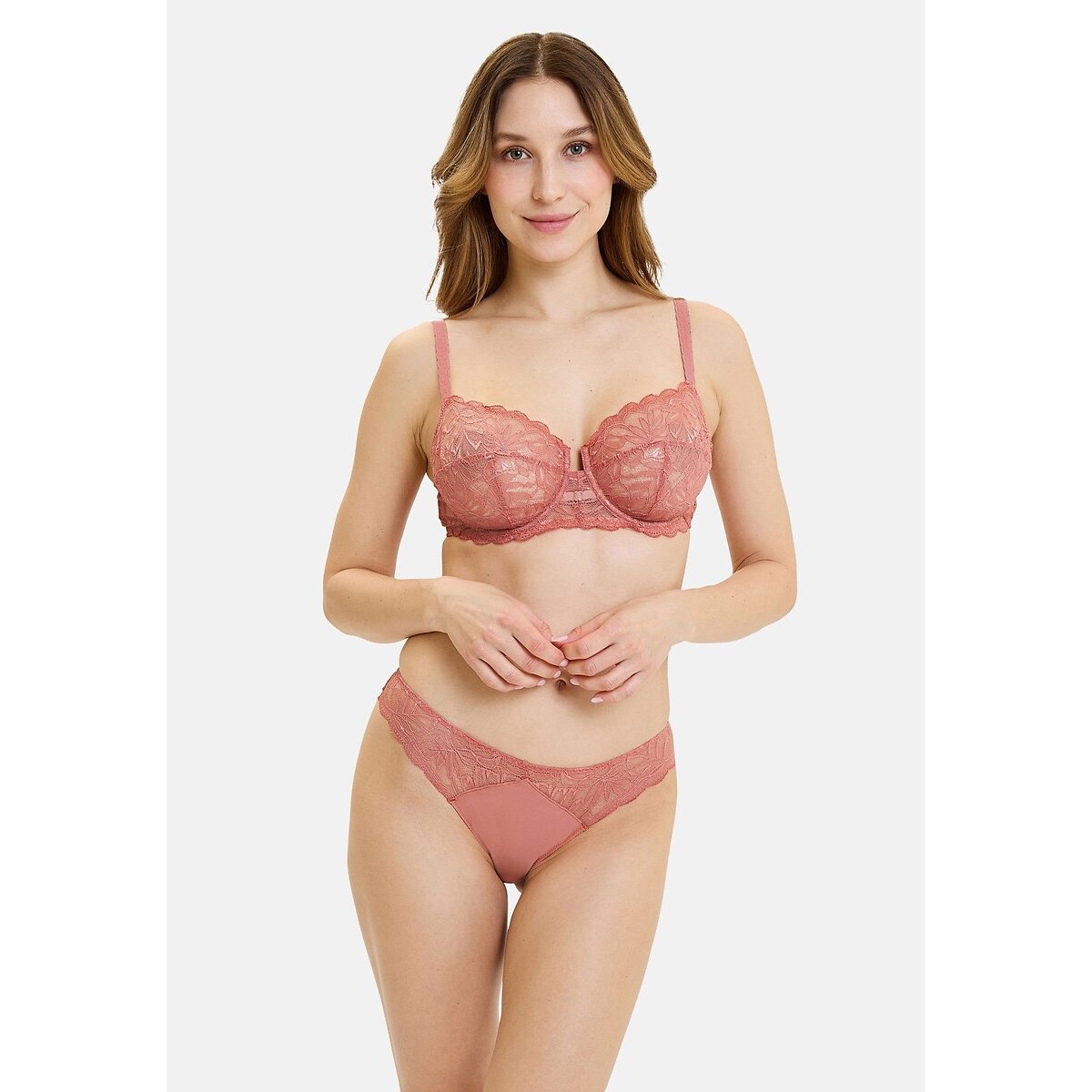 Reggiseno classico con ferretto SUZAN rosa nordico , SANS COMPLEXE