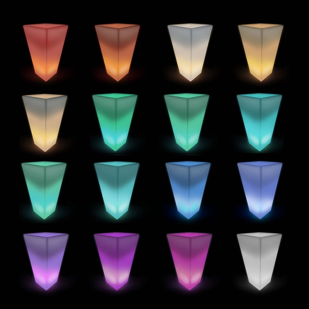 Vase lumineux intérieur/extérieur LED avec batterie VASE LED 75CM multicolore, SWEEEK